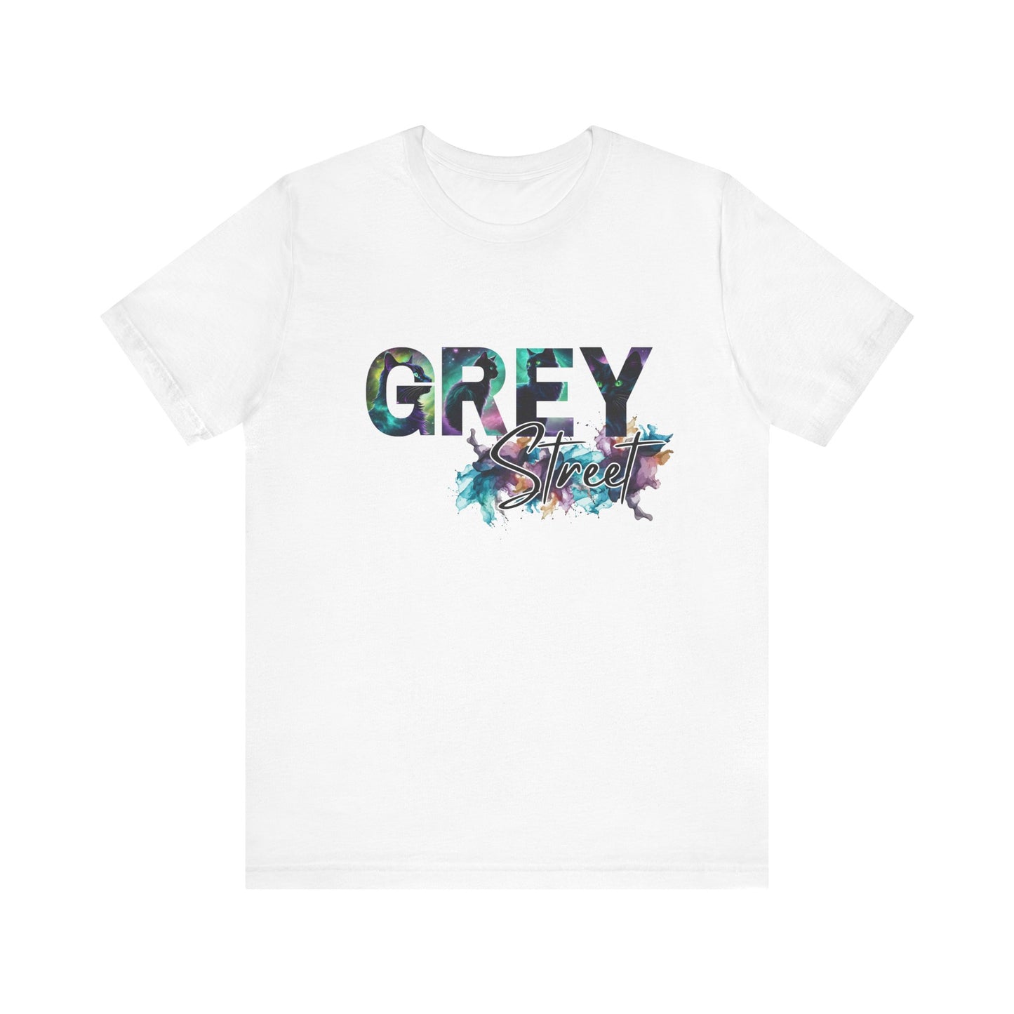Grey Street Black Cat Unisex Jersey Tee - Stylish & Vibrant Fashion Statement
