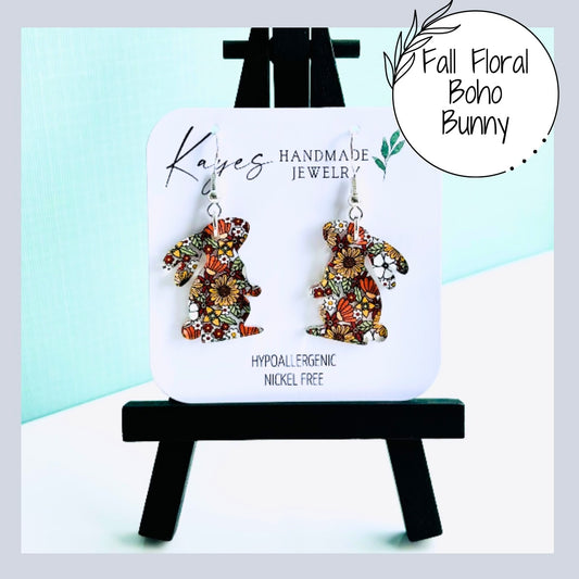 Floral Bunny Dangles