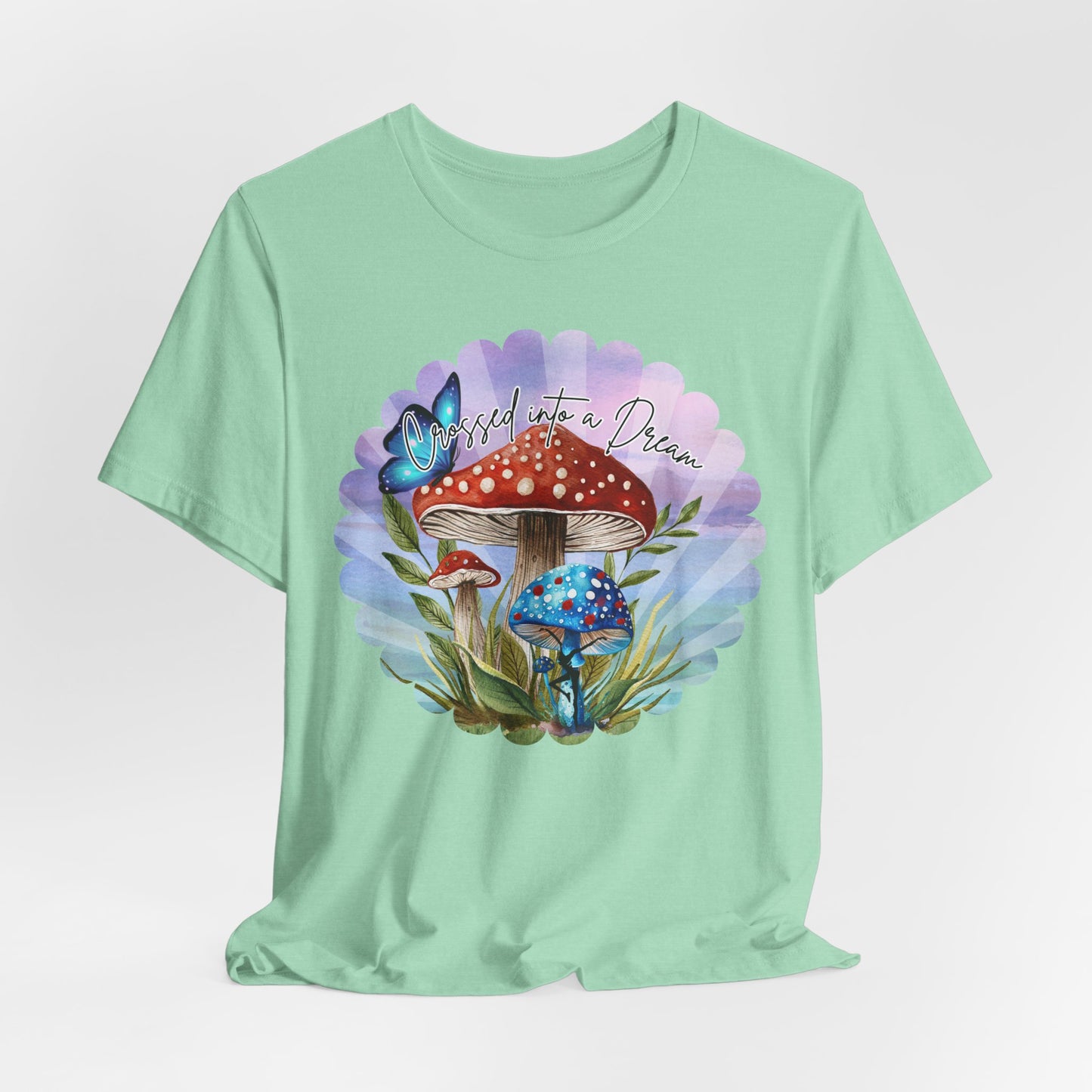 "Crossed into a Dream" Scallop Unisex Jersey Tee - Colorful Nature-Inspired Design