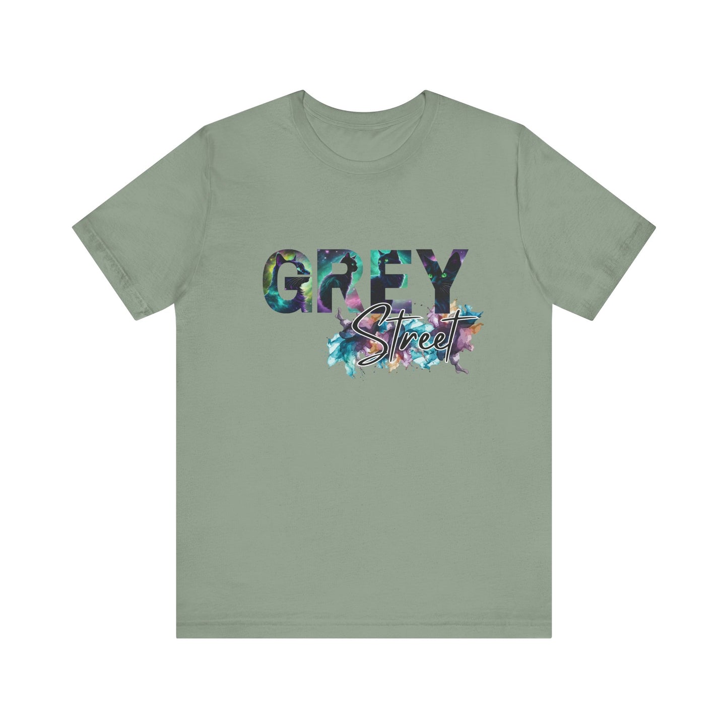 Grey Street Black Cat Unisex Jersey Tee - Stylish & Vibrant Fashion Statement