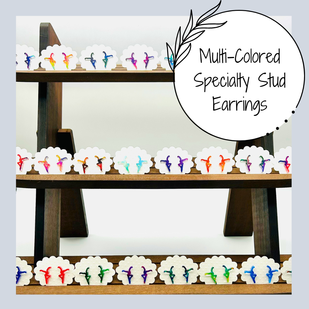 Multi-Colored Specialty Stud Earrings