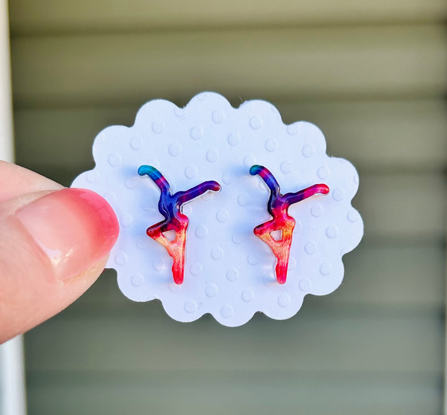Multi-Colored Specialty Stud Earrings