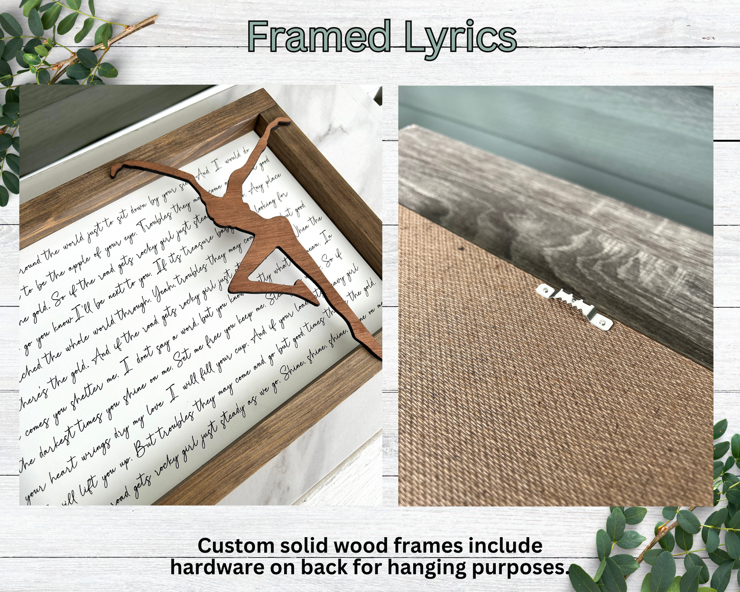 Engraved Full Lyrics Framed Wall Art