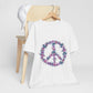 Floral Peace Sign  Unisex Comfort Soft Jersey Tee