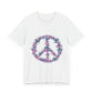 Floral Peace Sign  Unisex Comfort Soft Jersey Tee