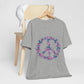 Floral Peace Sign  Unisex Comfort Soft Jersey Tee