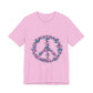 Floral Peace Sign  Unisex Comfort Soft Jersey Tee