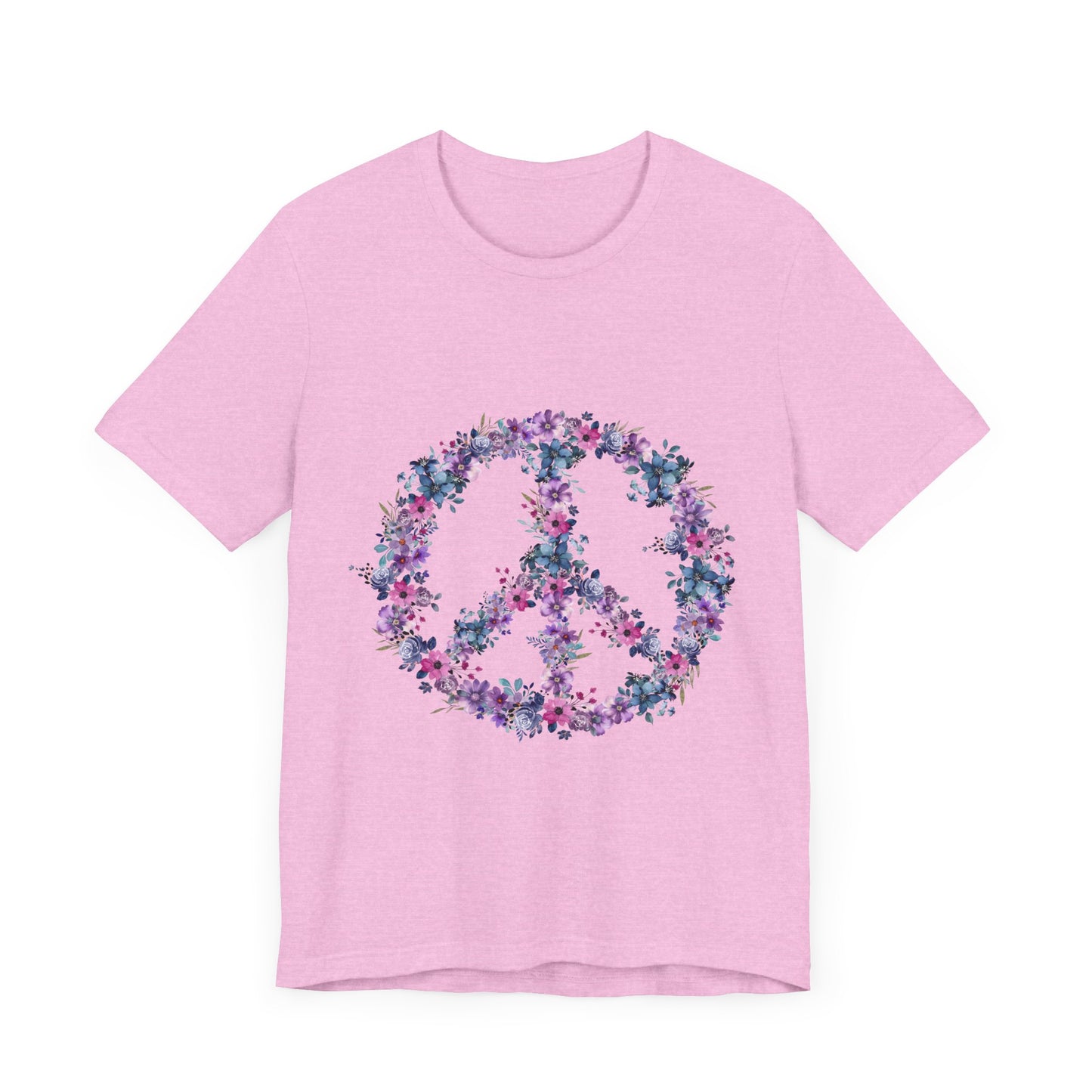 Floral Peace Sign  Unisex Comfort Soft Jersey Tee
