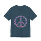 Floral Peace Sign  Unisex Comfort Soft Jersey Tee