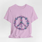 Floral Peace Sign  Unisex Comfort Soft Jersey Tee