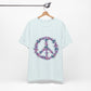 Floral Peace Sign  Unisex Comfort Soft Jersey Tee
