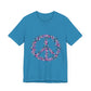 Floral Peace Sign  Unisex Comfort Soft Jersey Tee