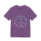 Floral Peace Sign  Unisex Comfort Soft Jersey Tee