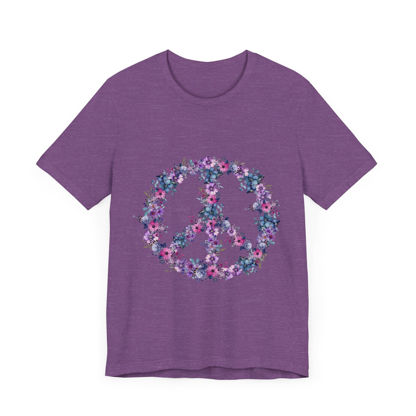 Floral Peace Sign  Unisex Comfort Soft Jersey Tee