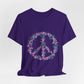 Floral Peace Sign  Unisex Comfort Soft Jersey Tee