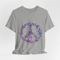 Floral Peace Sign  Unisex Comfort Soft Jersey Tee