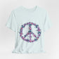 Floral Peace Sign  Unisex Comfort Soft Jersey Tee