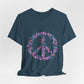 Floral Peace Sign  Unisex Comfort Soft Jersey Tee