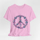 Floral Peace Sign  Unisex Comfort Soft Jersey Tee
