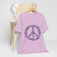 Floral Peace Sign  Unisex Comfort Soft Jersey Tee