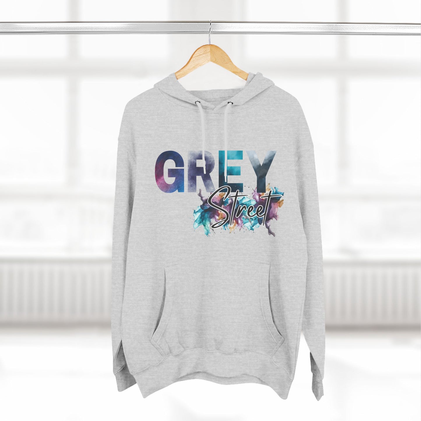 Grey Street Three-Panel soft touch Fleece Hoodie (Lane Seven)