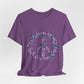 Floral Peace Sign  Unisex Comfort Soft Jersey Tee