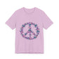 Floral Peace Sign  Unisex Comfort Soft Jersey Tee