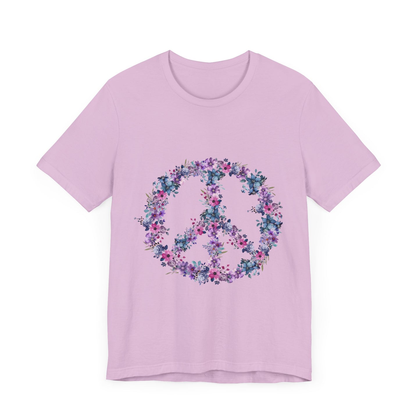 Floral Peace Sign  Unisex Comfort Soft Jersey Tee