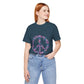 Floral Peace Sign  Unisex Comfort Soft Jersey Tee