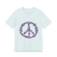 Floral Peace Sign  Unisex Comfort Soft Jersey Tee
