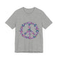 Floral Peace Sign  Unisex Comfort Soft Jersey Tee