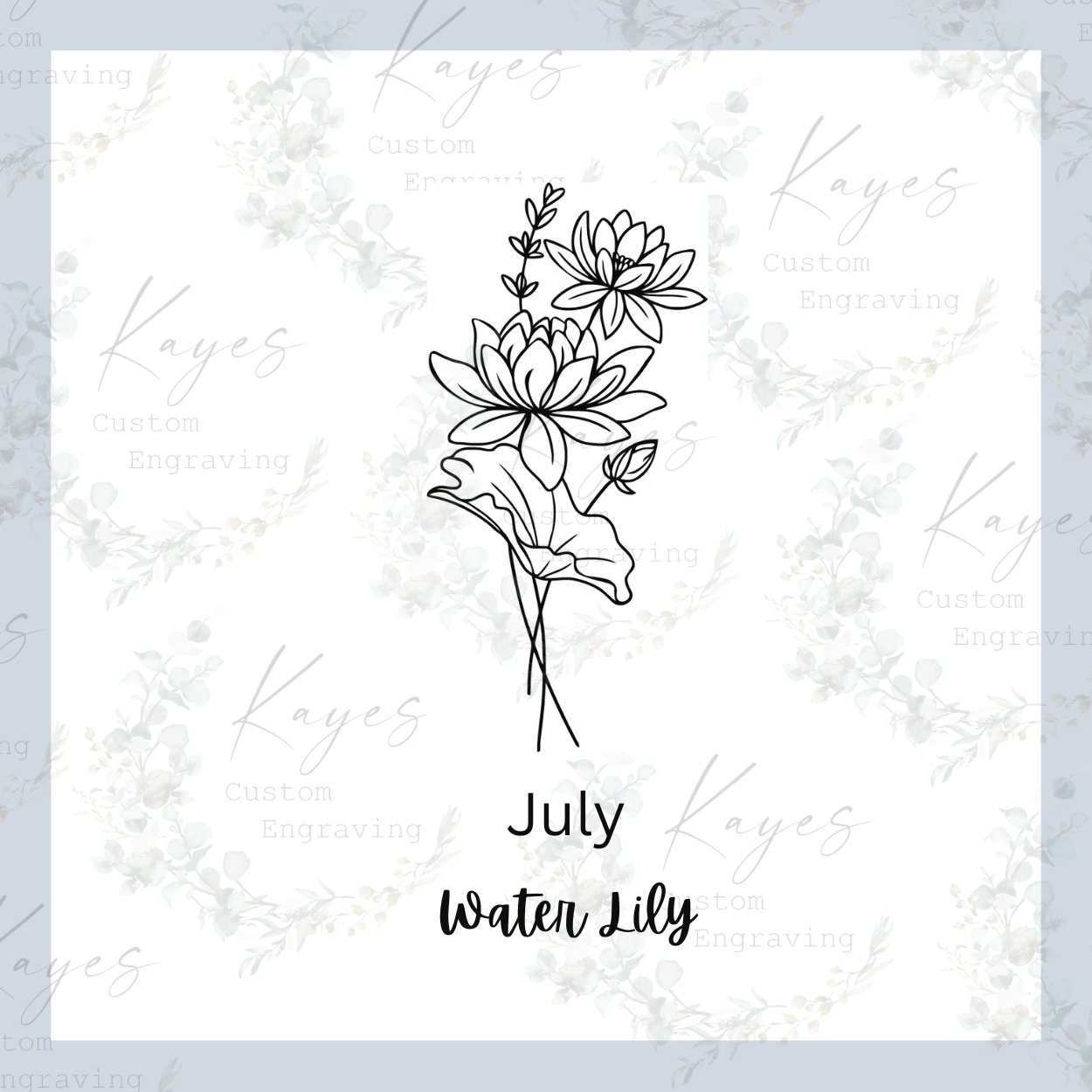 Birth Month Flower Wall Art and Shelf Decor