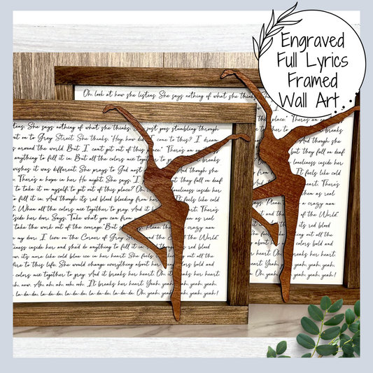 Engraved Full Lyrics Framed Wall Art