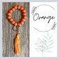 Wood Beads Wristlet Keychain