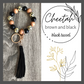 Wood Beads Wristlet Keychain
