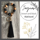 Wood Beads Wristlet Keychain
