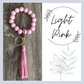 Wood Beads Wristlet Keychain